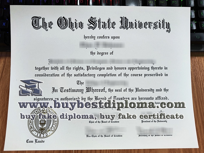 Ohio State University diploma, Ohio State University degree,