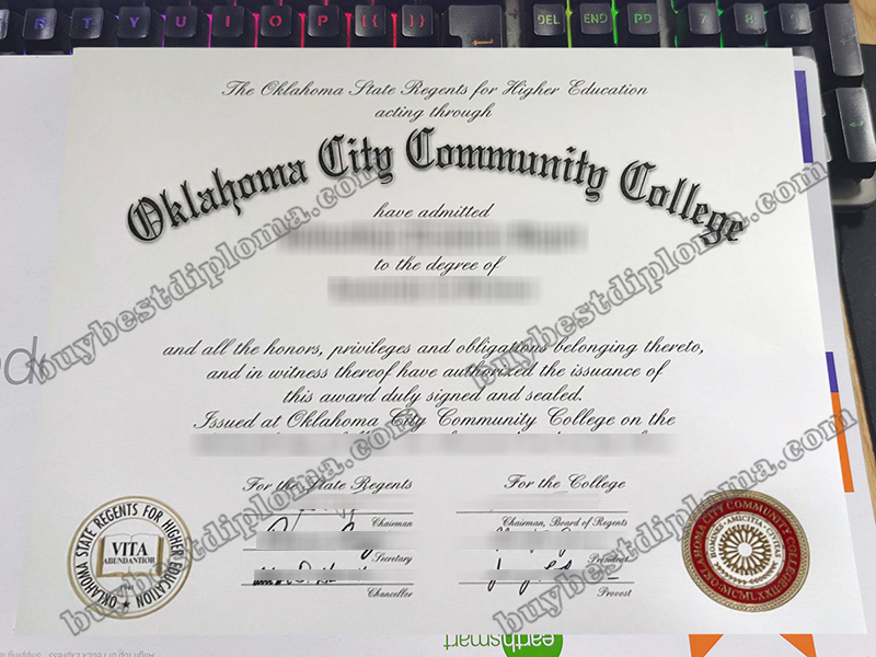 Oklahoma City Community College diploma, Oklahoma City Community College certificate,