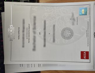 Oxford Brookes University degree certificate