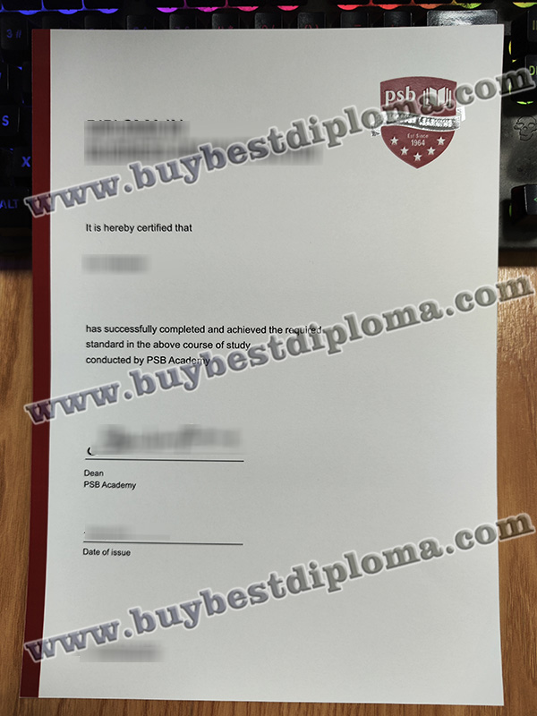 PSB Academy diploma, PSB Academy certificate,