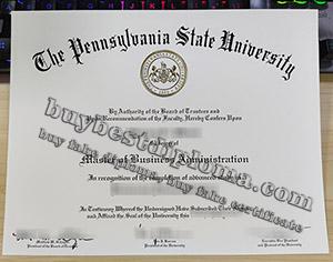 Pennsylvania State University diploma, fake PSU diploma, Pennsylvania State University certificate, fake MBA diploma,