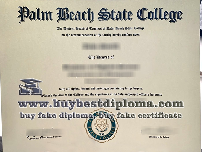 Palm Beach State College diploma, Palm Beach State College degree,