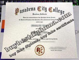 Pasadena City College diploma, Pasadena City College certificate,