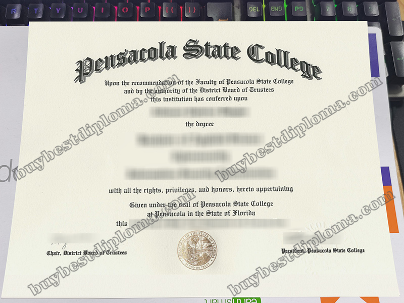 Pensacola State College diploma, Pensacola State College certificate,