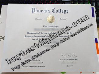 Phoenix College diploma, Phoenix College certificate,