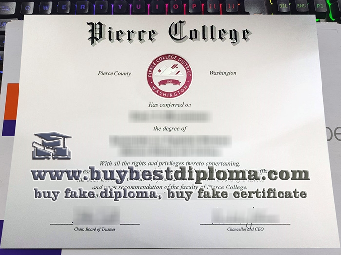 Pierce College diploma, Pierce College certificate,