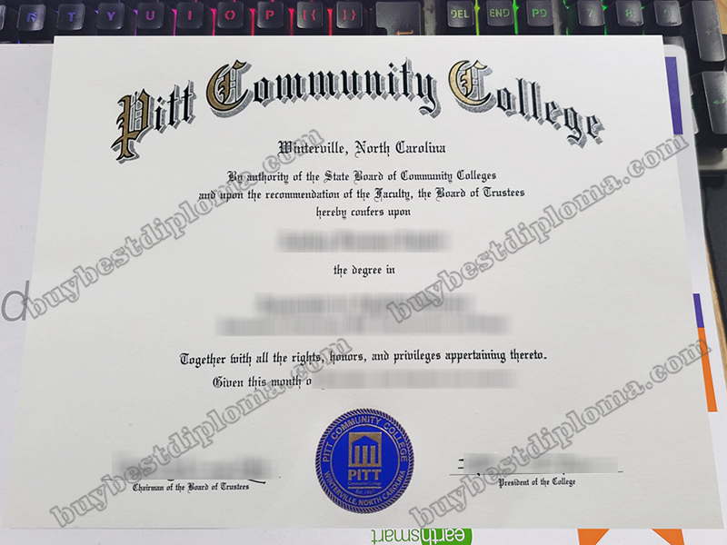 Pitt Community College diploma, Pitt Community College certificate,
