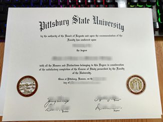 Pittsburg State University diploma, Pittsburg State University certificate,