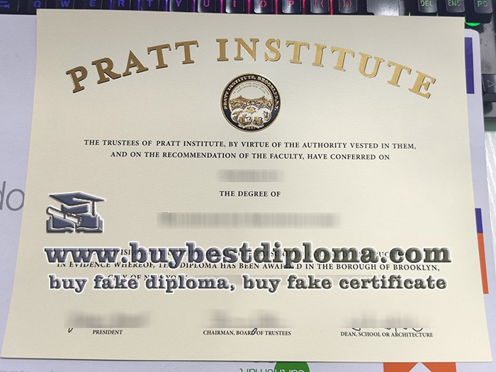 Pratt Institute diploma, Pratt Institute degree,