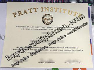 Pratt Institute diploma, Pratt Institute degree,