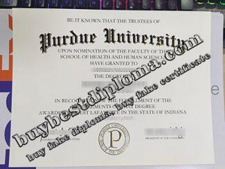 Purdue University fake diploma, fake Purdue University certificate,