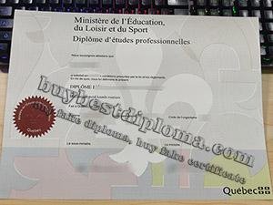 Québec Ministère de l’Éducation diploma, fake Quebec diploma of professional,