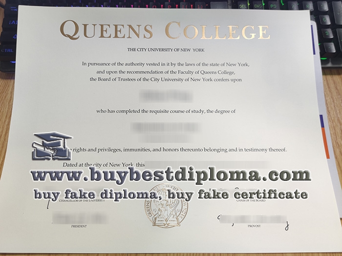 Queens College Diploma, Queens College Certificate,