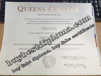 Queens College diploma, fake Queens College certificate,