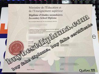 Québec Secondary School diploma, Quebec high school diploma,