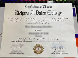 Richard J Daley College diploma, City Colleges of Chicago certificate,