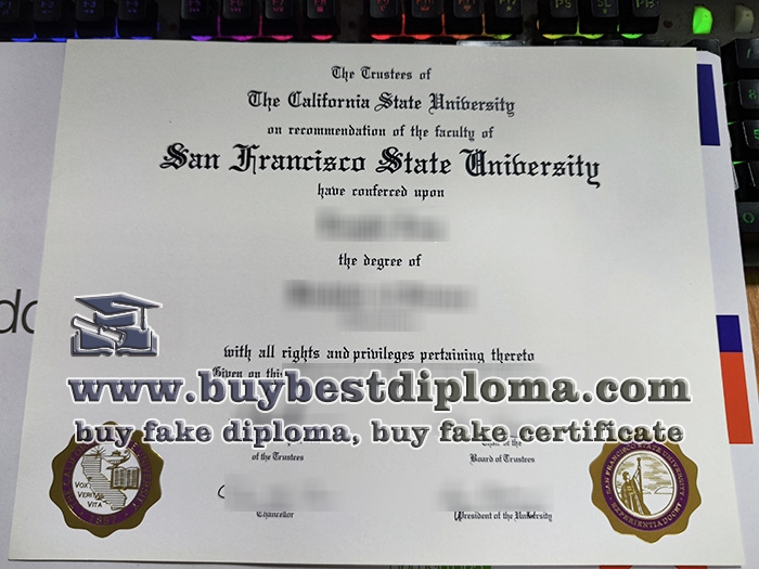 San Francisco State University diploma, SFSU degree,