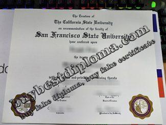 San Francisco State University diploma, SFSU degree,