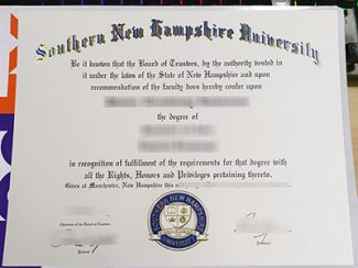 Southern New Hampshire University diploma, fake SNHU degree certificate,