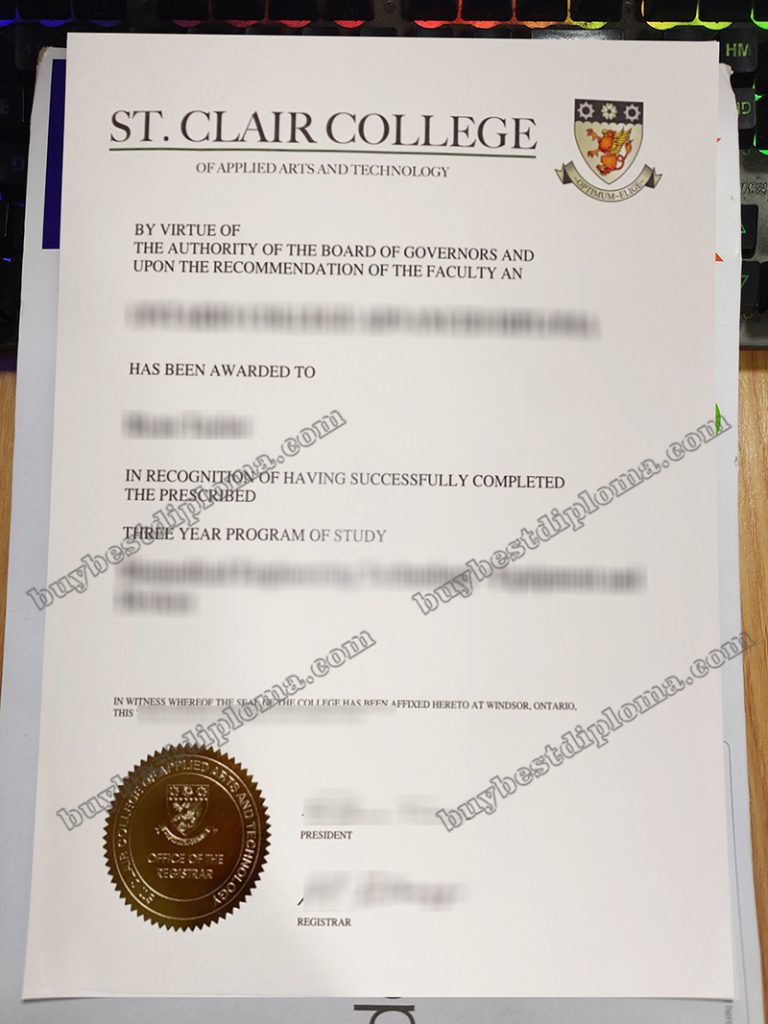 St. Clair College diploma, St Clair College certificate,
