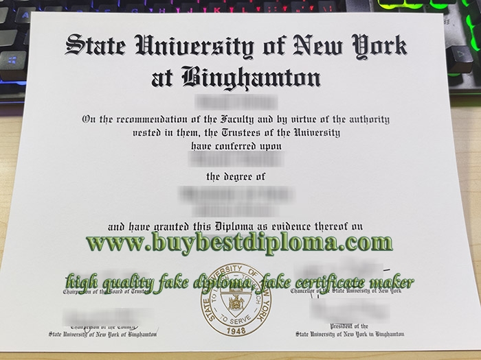 Binghamton University diploma, fake Binghamton University degree, SUNY at Binghamton diploma,