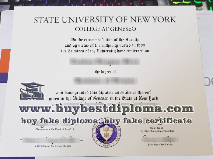 SUNY Geneseo diploma, College at Geneseo degree certificate,