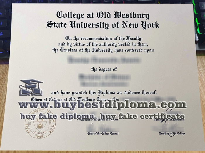 SUNY at Old Westbury diploma, College at Old Westbury certificate,