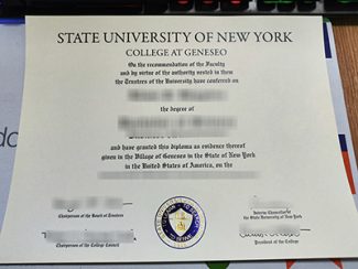 SUNY Geneseo diploma 2023, Geneseo College certificate,