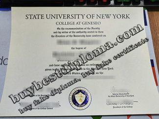 SUNY Geneseo diploma 2023, Geneseo College certificate,