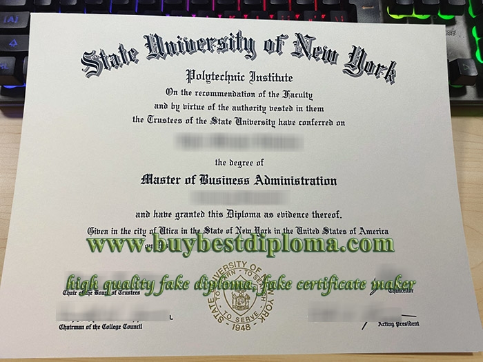 fake SUNY Polytechnic Institute diploma,