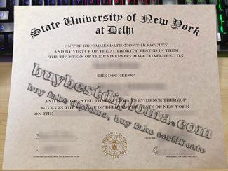 fake SUNY Delhi diploma, State University of New York at Delhi degree,