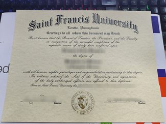 Saint Francis University diploma, Saint Francis University certificate,