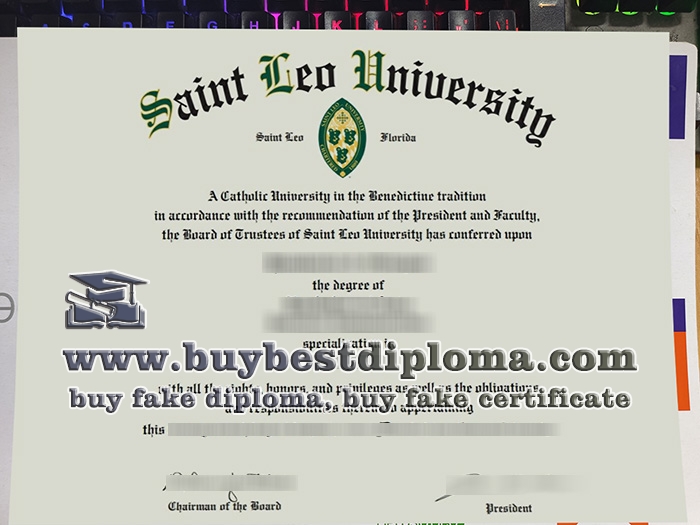 Saint Leo University diploma, fake Saint Leo University degree,