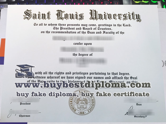 Saint Louis University diploma, Saint Louis University degree,