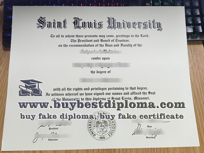 Saint Louis University diploma, Saint Louis University degree,