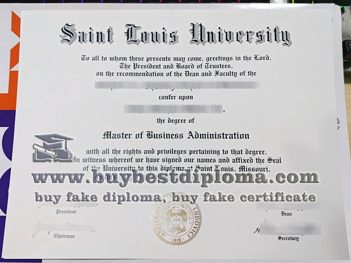 Saint Louis University diploma, fake Saint Louis University degree,