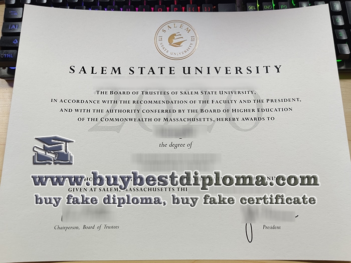 Salem State University diploma, fake Salem State University certificate,