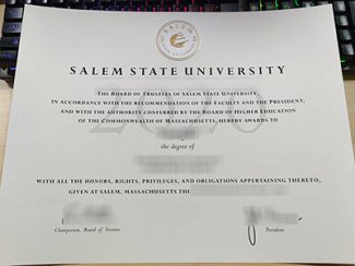 Salem State University diploma, fake Salem State University certificate,