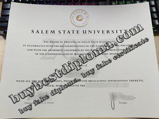 Salem State University diploma, fake Salem State University certificate,