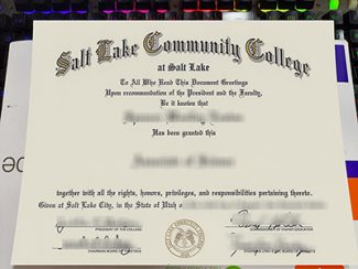 Salt Lake Community College diploma, Salt Lake Community College certificate,