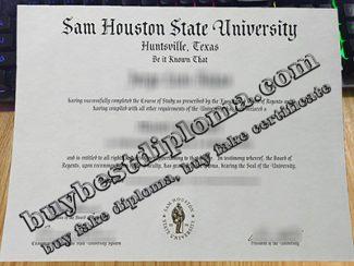 Sam Houston State University diploma, fake SHSU certificate,