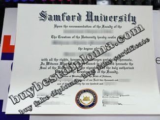 Samford University diploma, Samford University certificate,