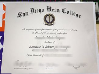 San Diego Mesa College diploma, San Diego Mesa College associate degree,