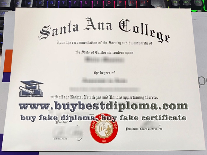 Santa Ana College diploma, Santa Ana College certificate,