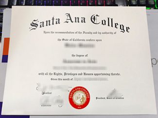Santa Ana College diploma, Santa Ana College certificate,