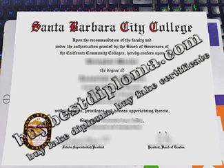 Santa Barbara City College diploma, Santa Barbara City College certificate,