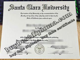 Santa Clara University diploma, fake Santa Clara University degree,