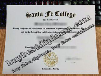 Santa Fe College diploma, Santa Fe College certificate,