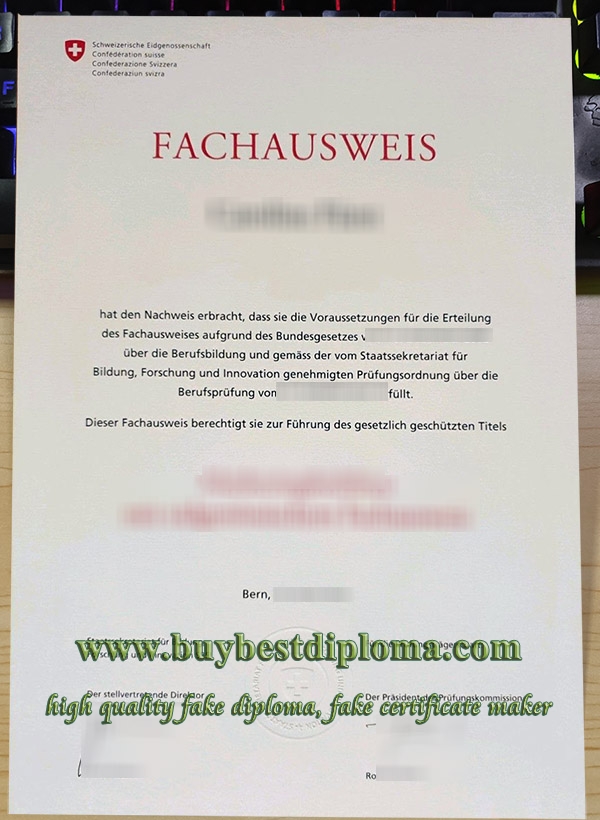 Schweizerische Eidgenossenschaft diploma, Schweizerische Eidgenossenschaft certificate, Schweizerische Eidgenossenschaft fachausweis,