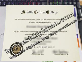 Seattle Central College diploma, Seattle Central College certificate,